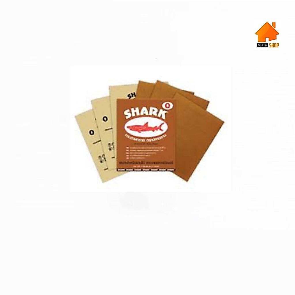 กระดาษทราย ตราปลาฉลาม  เบอร์ 0, 1, 2, 3, 4, 5 (ราคาต่อแผ่น) กระดาษทรายในตำนานเป็นที่คุ้นตา ด้วยแผ่นเนื้อทรายสีน้ำตาล