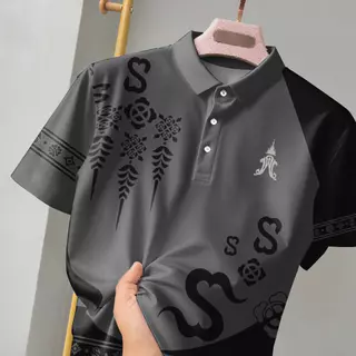 2569 รุ่นที่ระลึก เจ้าฟ้าพัชรากิติยาปา เสื้อโปโลชาย ลายไทยดํา เสื้อโปโลทํางาน ผ้าไมโครเกรด เสื้อโปโลชาย ชุดแต่งงานสีดํา 30