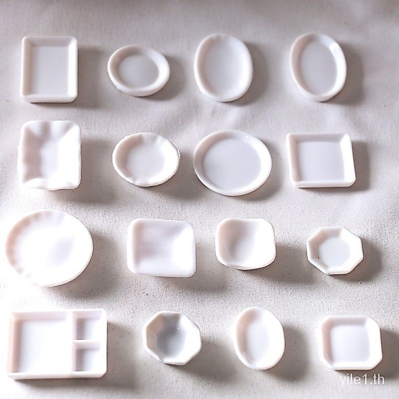 Mini Zeng จานสีขาวสบู ่ เครื ่ องปรุงรส Miniature อาหารเล ่ นรุ ่ น Props ตุ ๊ กตา House ยิงของขวัญวันเกิด