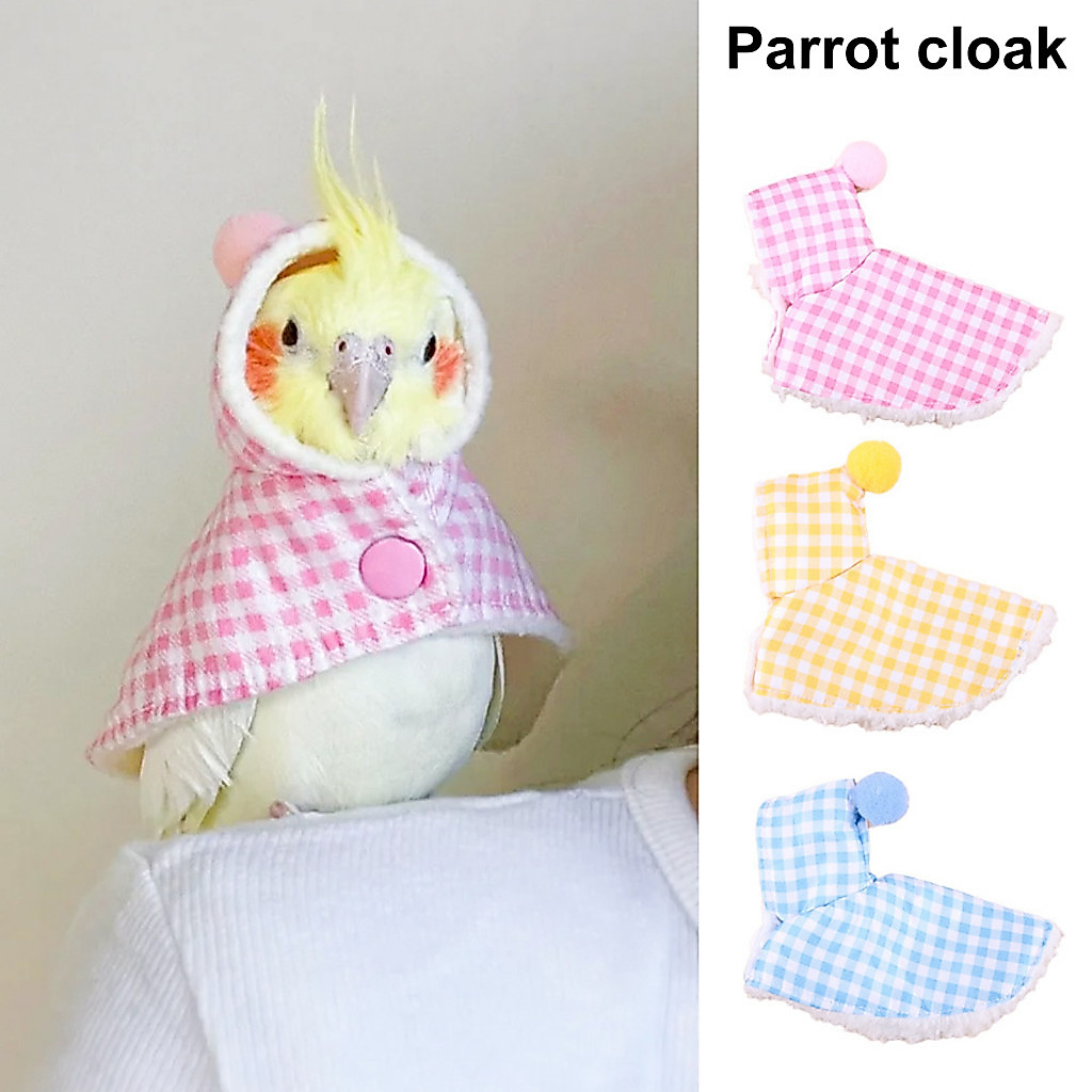 Parrot Cloak Bird Shawl Cozy Winter Parrot เครื่องแต่งกายสําหรับ Budgies Parakeets น่ารักนกเสื้อคลุมสําหรับสัตว์เลี้ยงคอสเพลย์ถ่ายภาพผ้าคลุมไหล่อบอุ่นสําหรับนกขนาดเล็ก