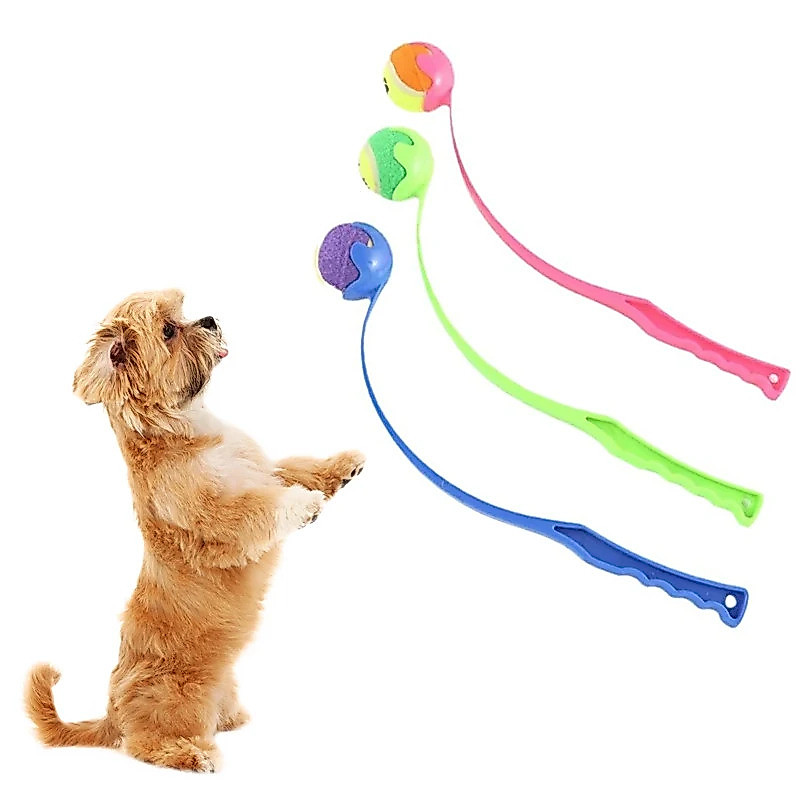 Pet Tennis Ball Launcher Manual Tennis Ball Thrower กิจกรรมกลางแจ้งของเล่นฝึกสุนัข