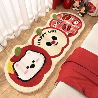 40×120CM พรมข้างเตียงลายการ์ตูน พรมสำหรับห้องนอนเด็กผู้หญิง ผ้าขนหนูหนา กันลื่น มีความสวยงามสูง