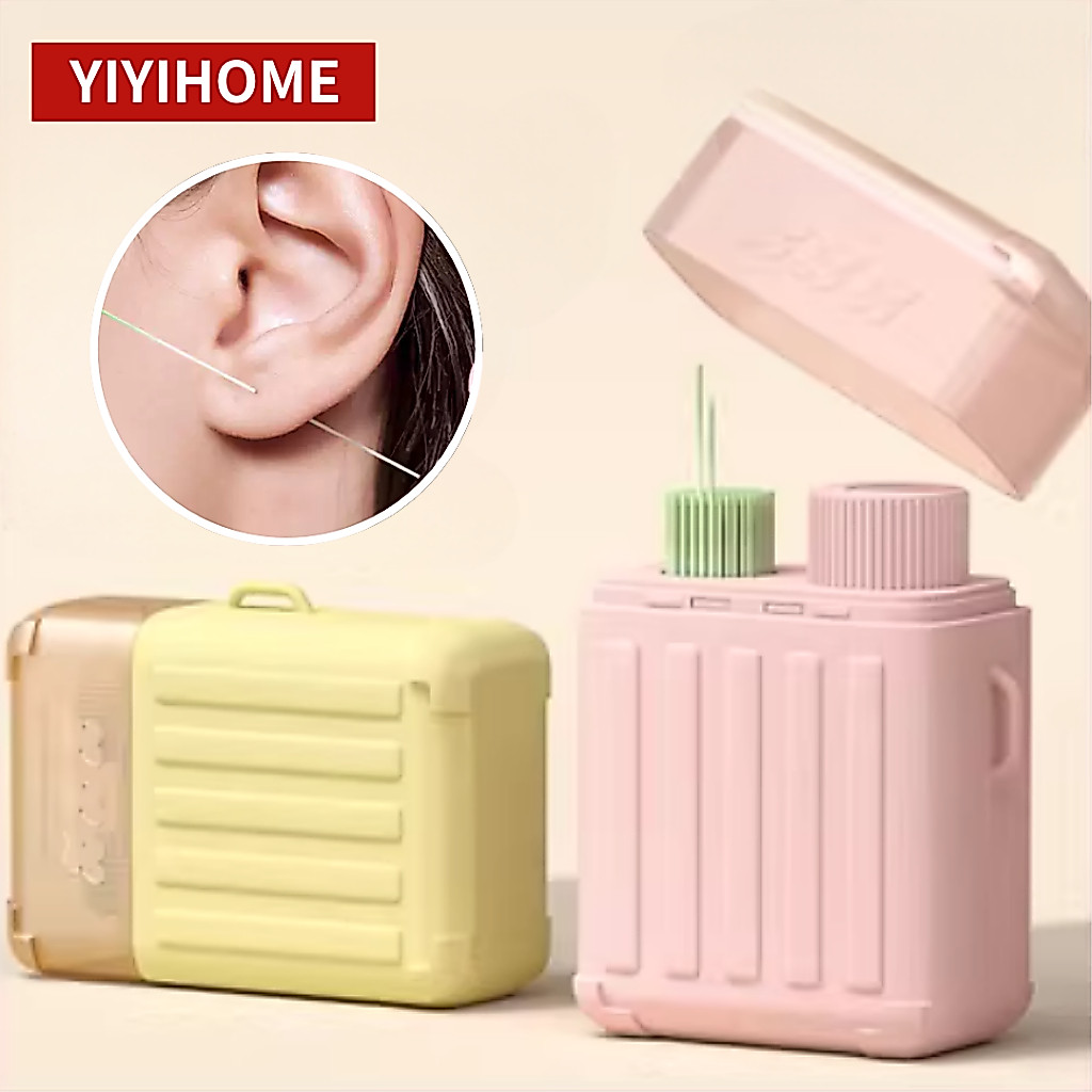 YIYIHOME ชุดทำความสะอาดรูหู 240 ชิ้น ด้ายเจาะหู ใช้แล้วทิ้ง อุปกรณ์ล้างหู ป้องกันการอุดตัน