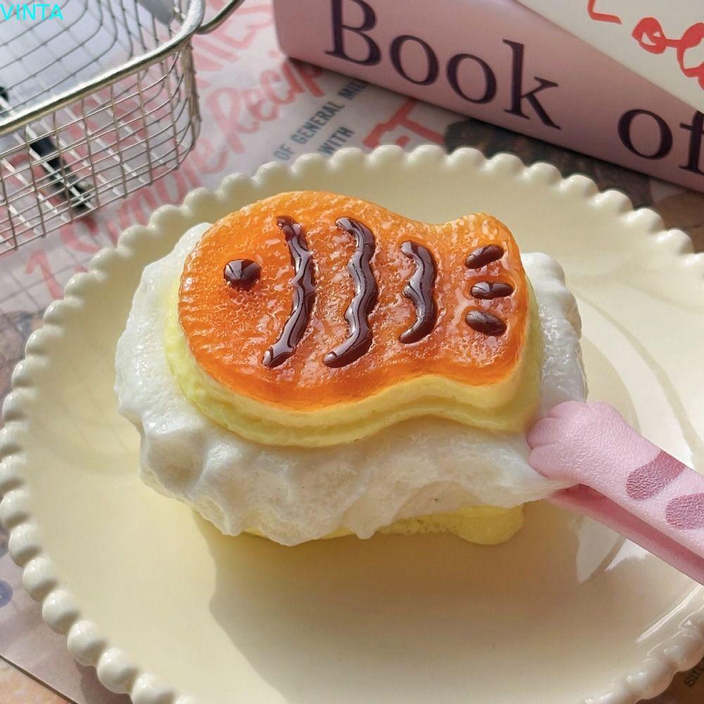 VINTA Taiyaki ของเล่นบีบ, Creative Super Soft Taiyaki Squishy ของเล่น, ของเล่นเพื่อการศึกษาความวิตกกังวลบรรเทา Kawaii มือผ่อนคลายช้า Rebound Fidget ของเล่นโต๊ะทํางานของเล่น