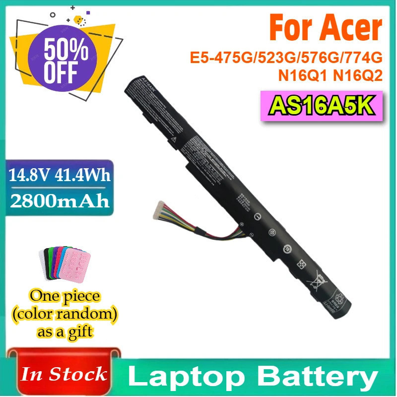 แบตเตอรี่แล็ปท็อป AS16A5K สําหรับ Acer Aspire E15 E5-575 E5-575G E5-576 E5-576G N16Q2 E5-575-33BM E5