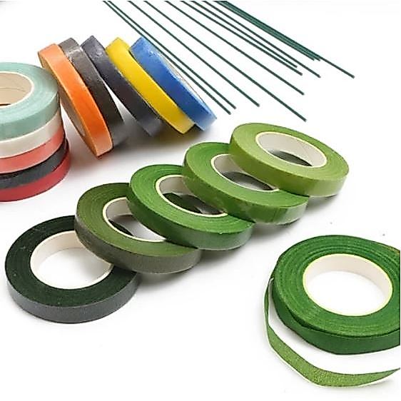เทปกระดาษ ลายดอกไม้ประดิษฐ์ มีกาวในตัว สําหรับตกแต่งงานหัตถกรรม DIY 30 หลา ต่อม้วน