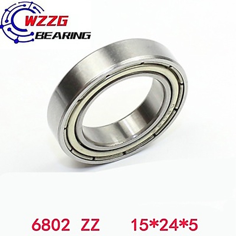 WZZG 10PCS Chrome Steel 6802 ZZ/2RS 17x26x5 มม.แบริ่งบอลร่องลึก