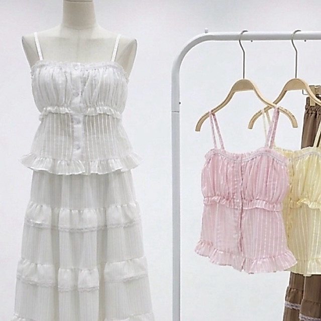 เสื้อสายเดี่ยวลายสวยน่ารักใส่สบายผ้านิ่มไม่ร้อนงานมาใหม่