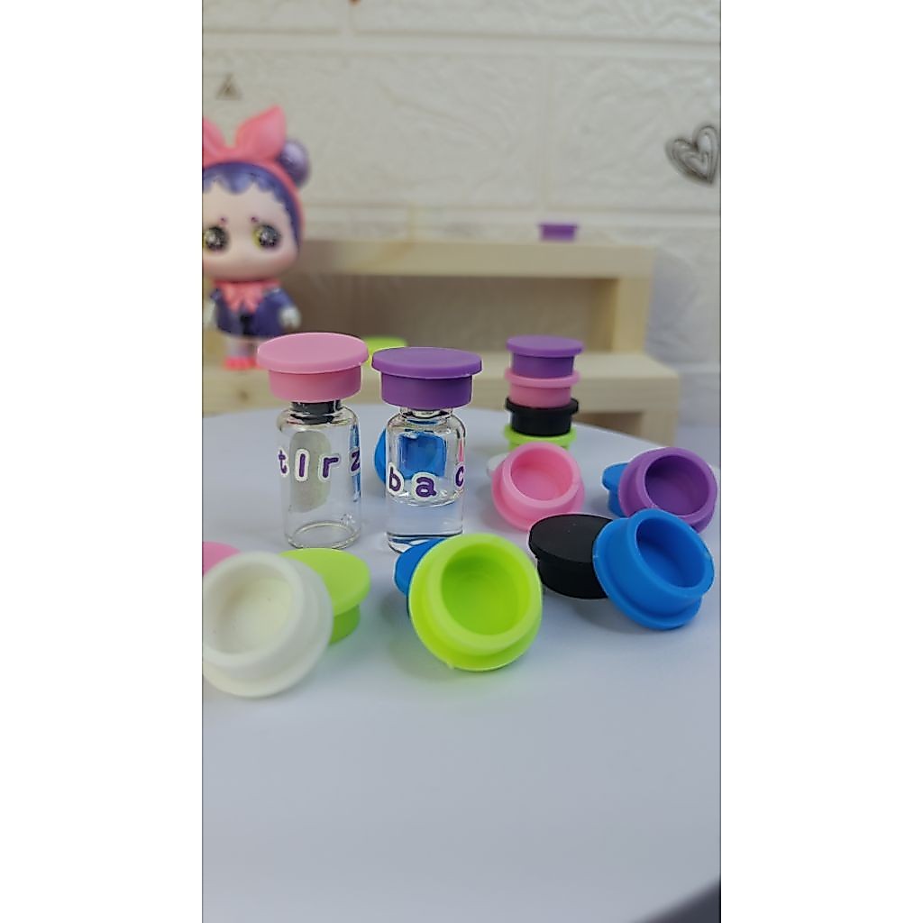 ฝาซิลิโคน,จุกซิลิโคน ใช้ปิด ขวด 3 ml.,10 ml. , 15 ml. (ไม่รวมขวด)
