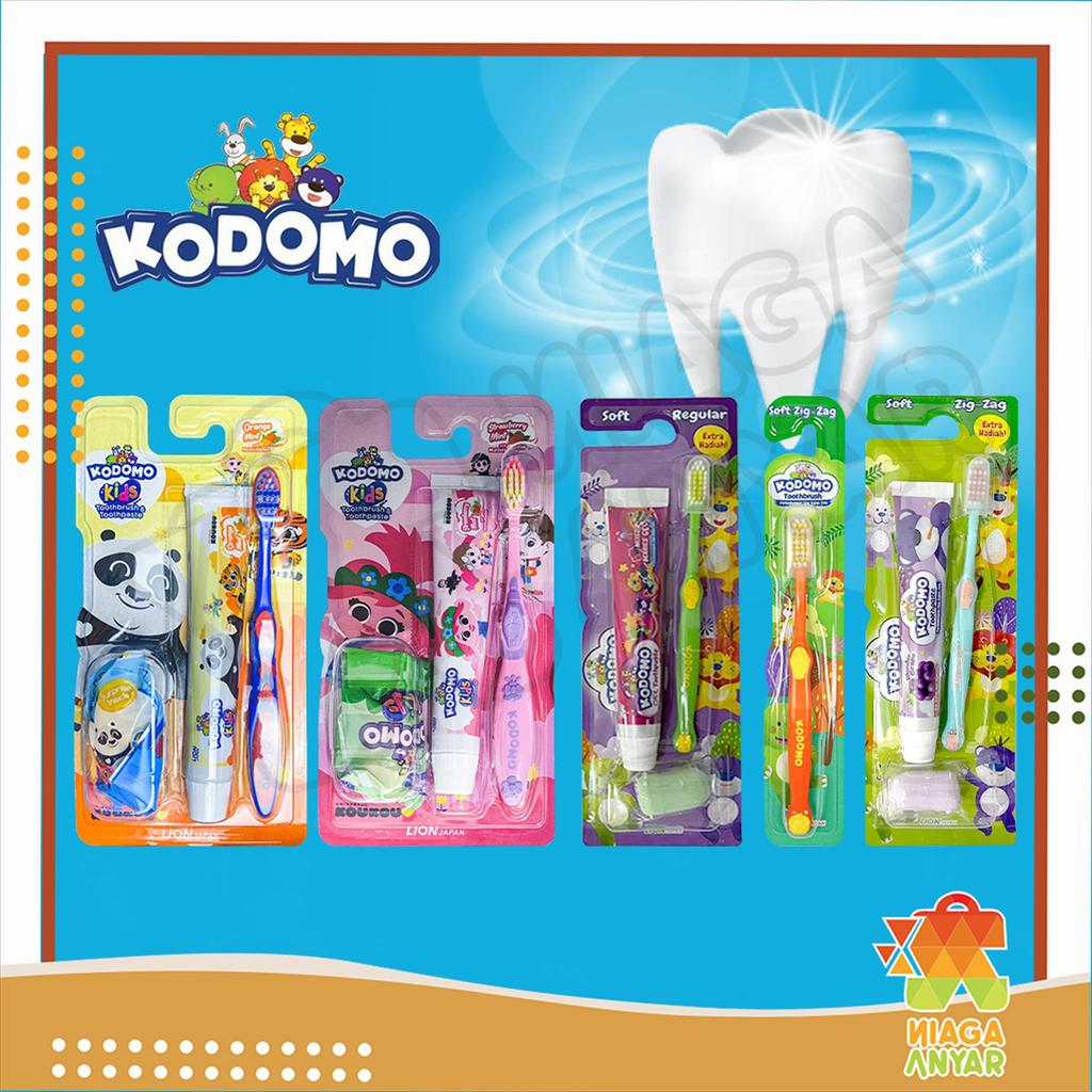 NA KODOMO 2in1 Regular แปรงสีฟันเด็ก / แปรงสีฟันเด็ก Soft Regular / แปรงฟัน Zig Zag เด็ก ToothPaste 