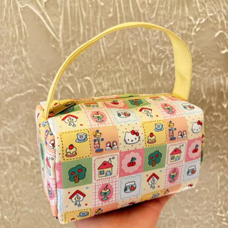 LUXE GIRL กระเป๋าเครื่องสำอาง กระเป๋าถือ ลายการ์ตูน ความจุขนาดใหญ่ แบบพกพา หน้าตาดี เดินทางและออกไปข้างนอก