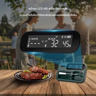 INKBIRD Tempwise TNT-2BW 5G Wifi เครื่องวัดอุณหภูมิอาหาร 2 Probe ไร้สายบลูทูธBBQ เนื้อทําอาหารย่าง