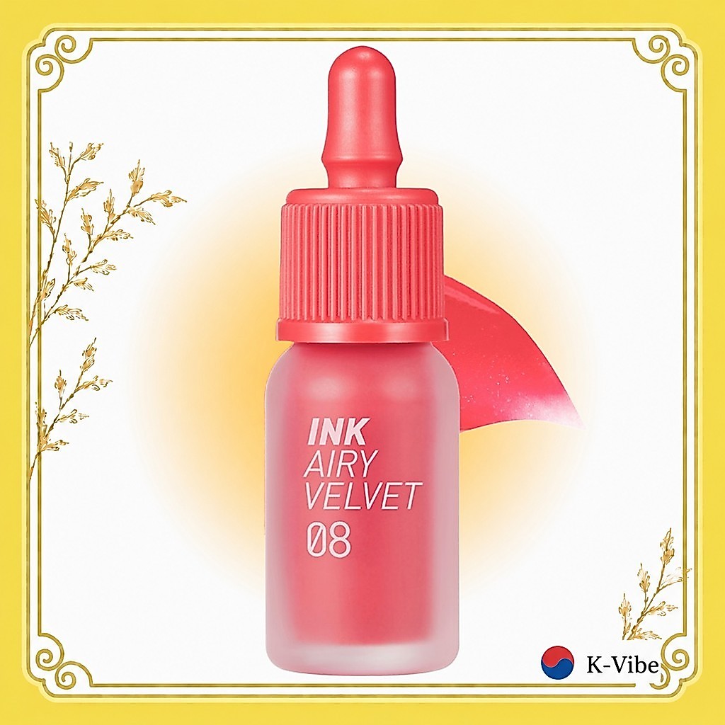 [peripera] Ink Airy Velvet Lip Tint, No.08, 1 ชิ้น / Korean Lip Tint / Velvet Finish / ของแท้ 100% โ