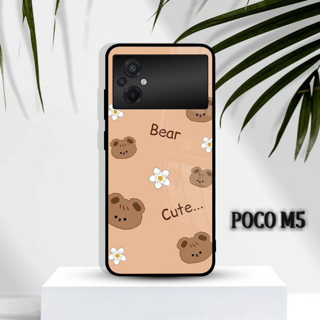 [AN05] เคสเคลือบเงา POCO M5 M4 PRO M3 4G Casing Glitter Pic HD Motif LUCKY BEAR| เคสโมเดิร์นคุณภาพพร