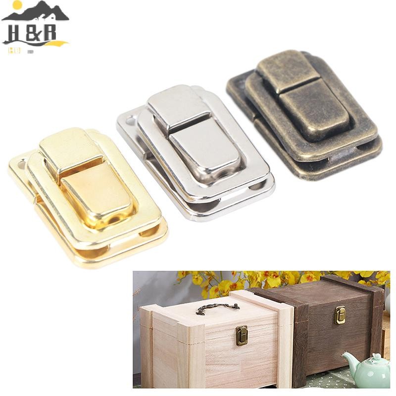 H&B Aug Small Wine Wooden Chest Case Gift Box Toggle Latch Suitcase Lock Hasp Hardware {th}