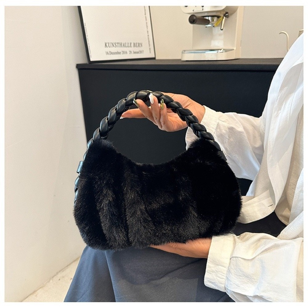 โคลิน่า 115 กระเป๋าถือตุ๊กตา สีทึบ นุ่ม ขนยาว หรูหรา - รูปที่ 5