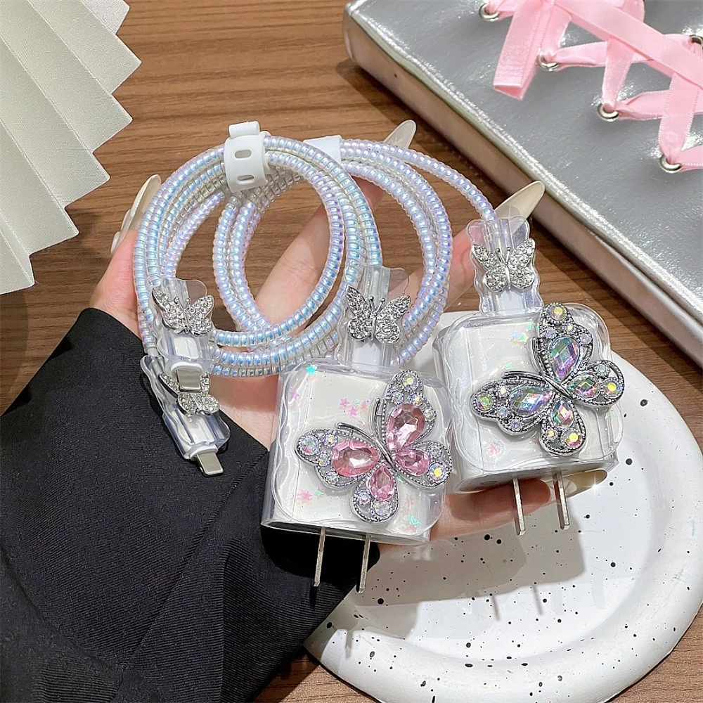 เคสป้องกันสายเคเบิล อะแดปเตอร์ชาร์จ จัดระเบียบ ป้องกันการกัด สายหัก สายชาร์จสำหรับ iPhone PD 20W/18W-XF