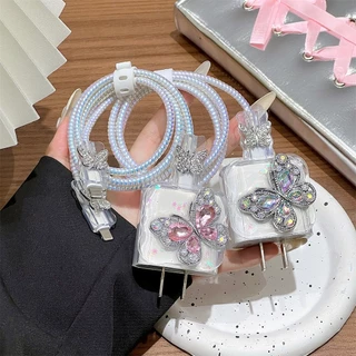 เคสป้องกันสายเคเบิล อะแดปเตอร์ชาร์จ จัดระเบียบ ป้องกันการกัด สายหัก สายชาร์จสำหรับ iPhone PD 20W/18W-XF