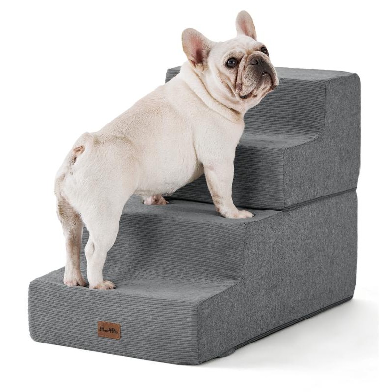 MADE 4 PETS Extra Wide Dog Stairs for High Bed Couch Sofa 35D Foam Pet Steps for Small Dogs and Cats