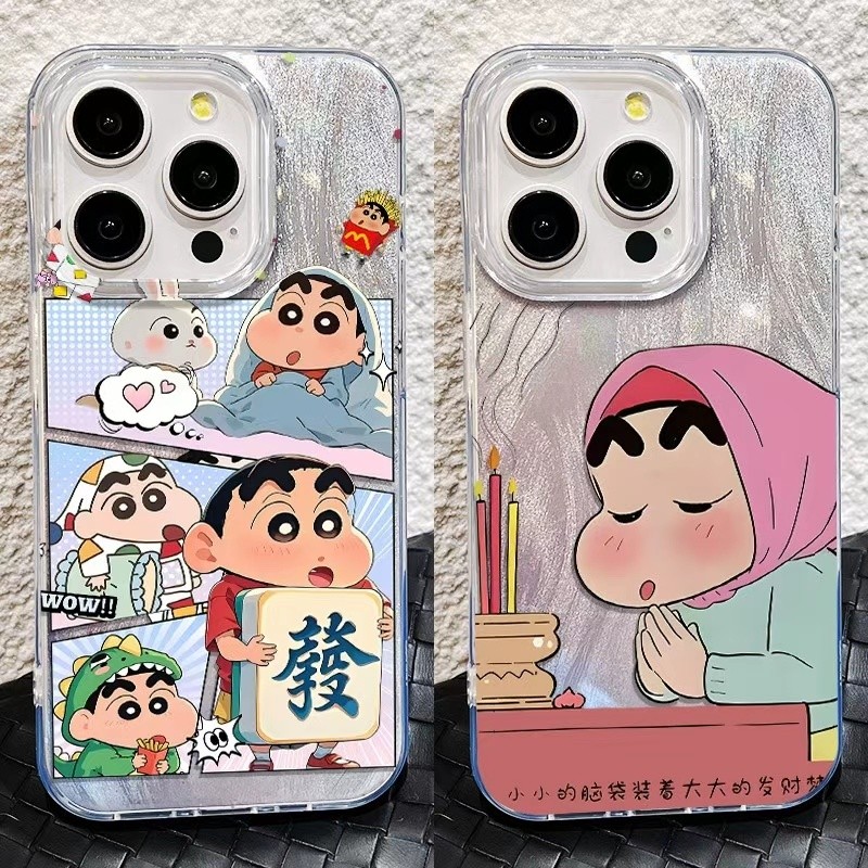 เคส สำหรับ Samsung A26 A36 A56 A15 A25 A25 A35 A55 A16 A13 A14 A23 A34 A54 A33 A53 A73 A11 A12 A22 A32 A52 A51 A71 A20 รวย ชินจังเคสโทรศัพท์ระดับพรีเมียมน่ารัก