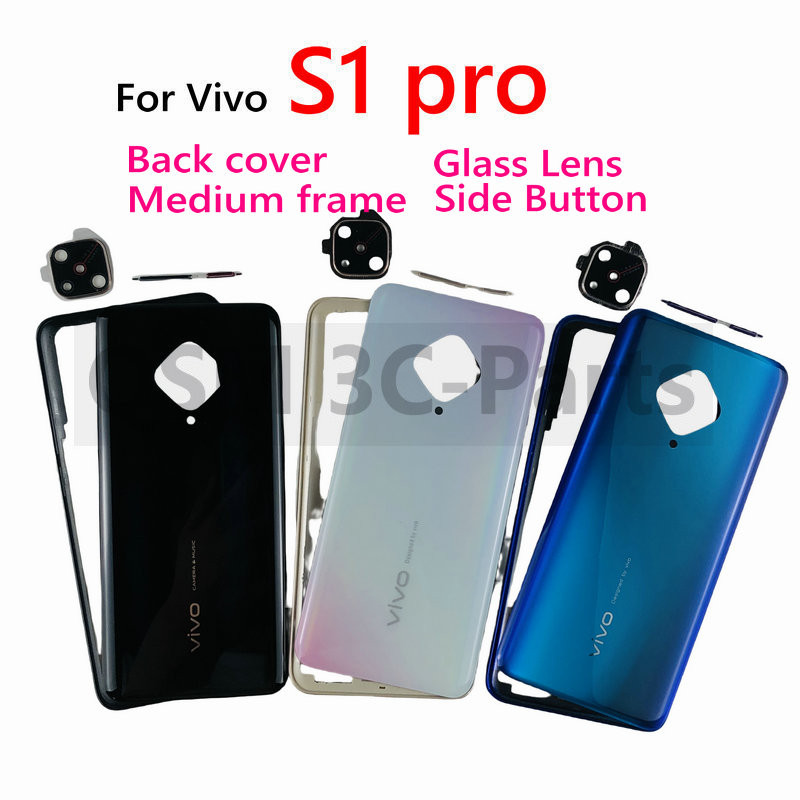 ฝาหลังสําหรับ Vivo S1 Pro กรอบกลางมาตรฐานพร้อมปุ่มด้านข้าง