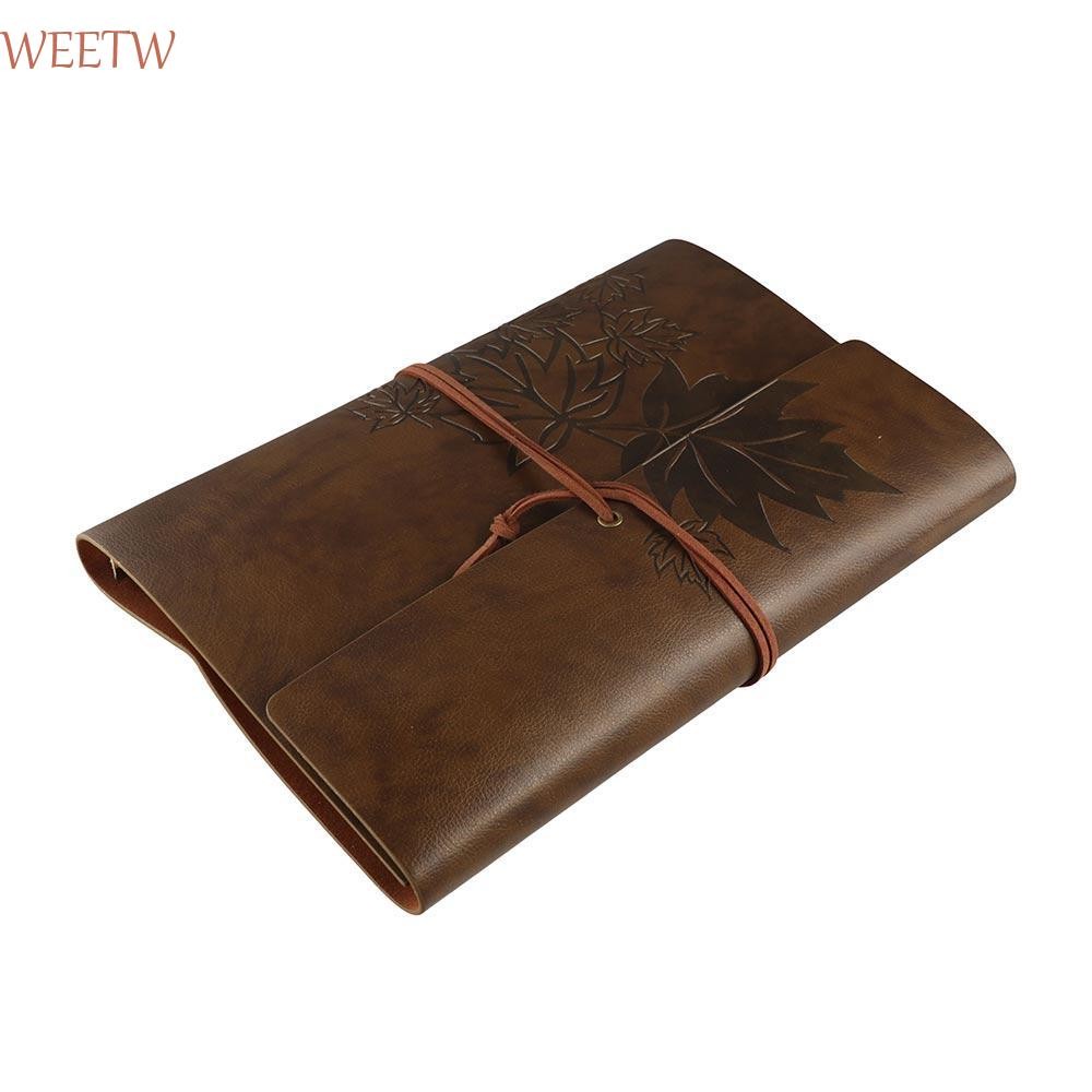 Weekw Travelers Vintage Notebook, A7/A6/A5 หนัง PU หนังกระดาษคราฟท์, Retro คู่มือกระดาษคราฟท์ Binder หลวม Leaf Spiral Notebook อุปกรณ์สํานักงาน