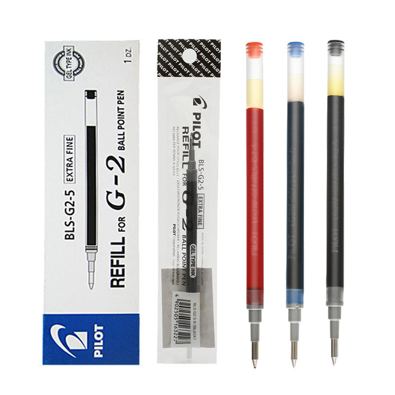 นักบิน 3 ชิ้น/ล็อต BLS-G2 ดร. Grip Gel Refill 0.5 0.7mm Refill G-2 Gel Refill School Stationery Pilo