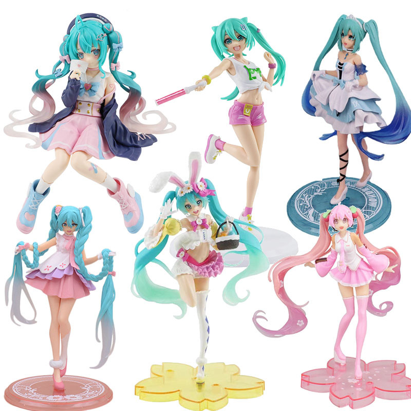Hatsune Miku Action Figure ของเล่นนั่ง Hatsune Miku รุ่นเครื่องประดับตกแต่ง