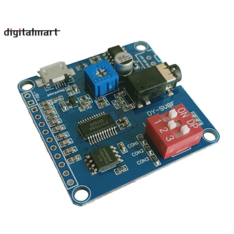 DY-SV8F โมดูลเล่นเสียง MP3 เครื่องเล่น UART I/O Trigger Amplifier Class D 5W 8M เก็บแฟลช SD/TF Card 
