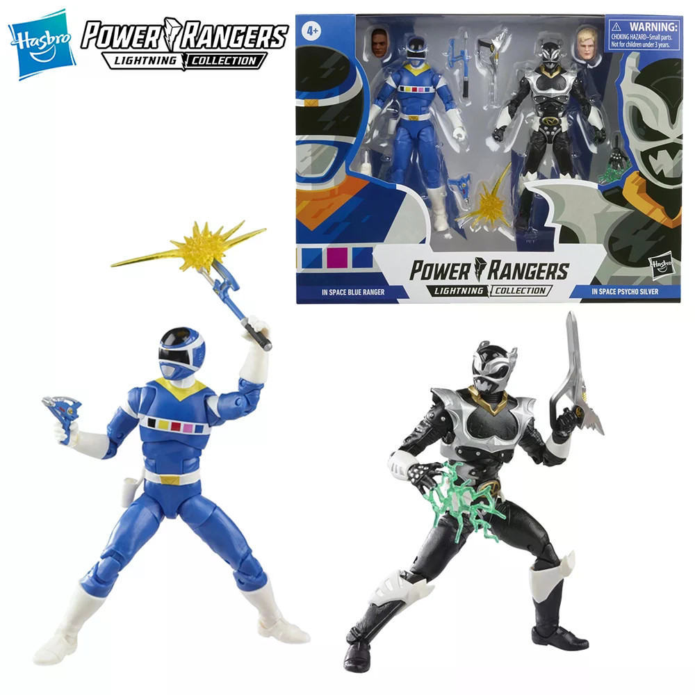 Hasbro Power Rangers Lightning Collection In Space Blue Ranger vs Psycho Silver 15 ซม.Action Anime F