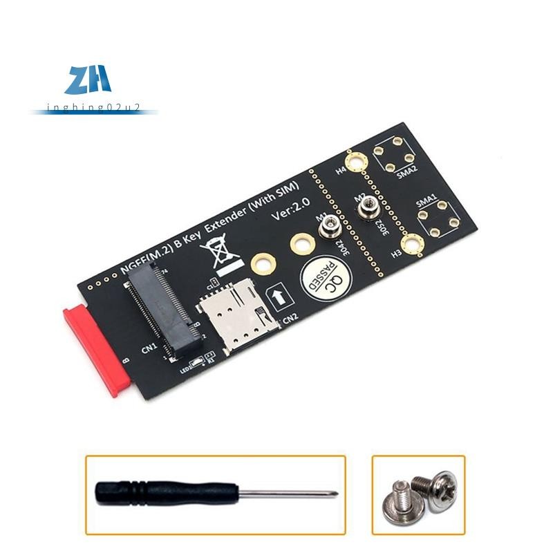 M.2 Key-B อะแดปเตอร์โมดูลไร้สายพร้อมช่องใส่ซิมการ์ดรองรับ 5G 4G 3G LTE GSM Modem สําหรับ NGFF 3042 3