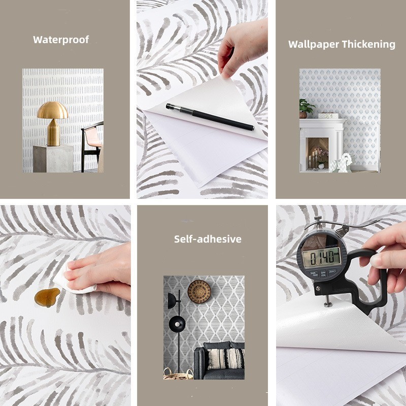 สีน้ำ สติกเกอร์ติดโต๊ะ สติกเกอร์ติดผนัง วอลเปเปอร์มีกาวในตัว pvc wallpaper sticker (44ซม. x 300ซม)