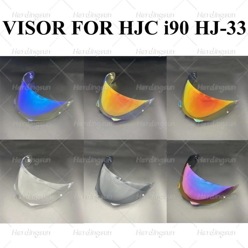 HJC HJ-33 I90 I91 หมวกกันน็อครถจักรยานยนต์ Visor สําหรับ HJ33 Moto Casco เลนส์ Anti-UV เปลี่ยนโล่ที่มีสีสัน Faceshield อุปกรณ์เสริม P