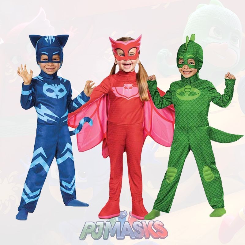 ชุดนอนจัมพ์สูท คอสเพลย์ Little Hero ลาย Boy Flying Gecko Owl เหมาะสำหรับเด็กหญิง