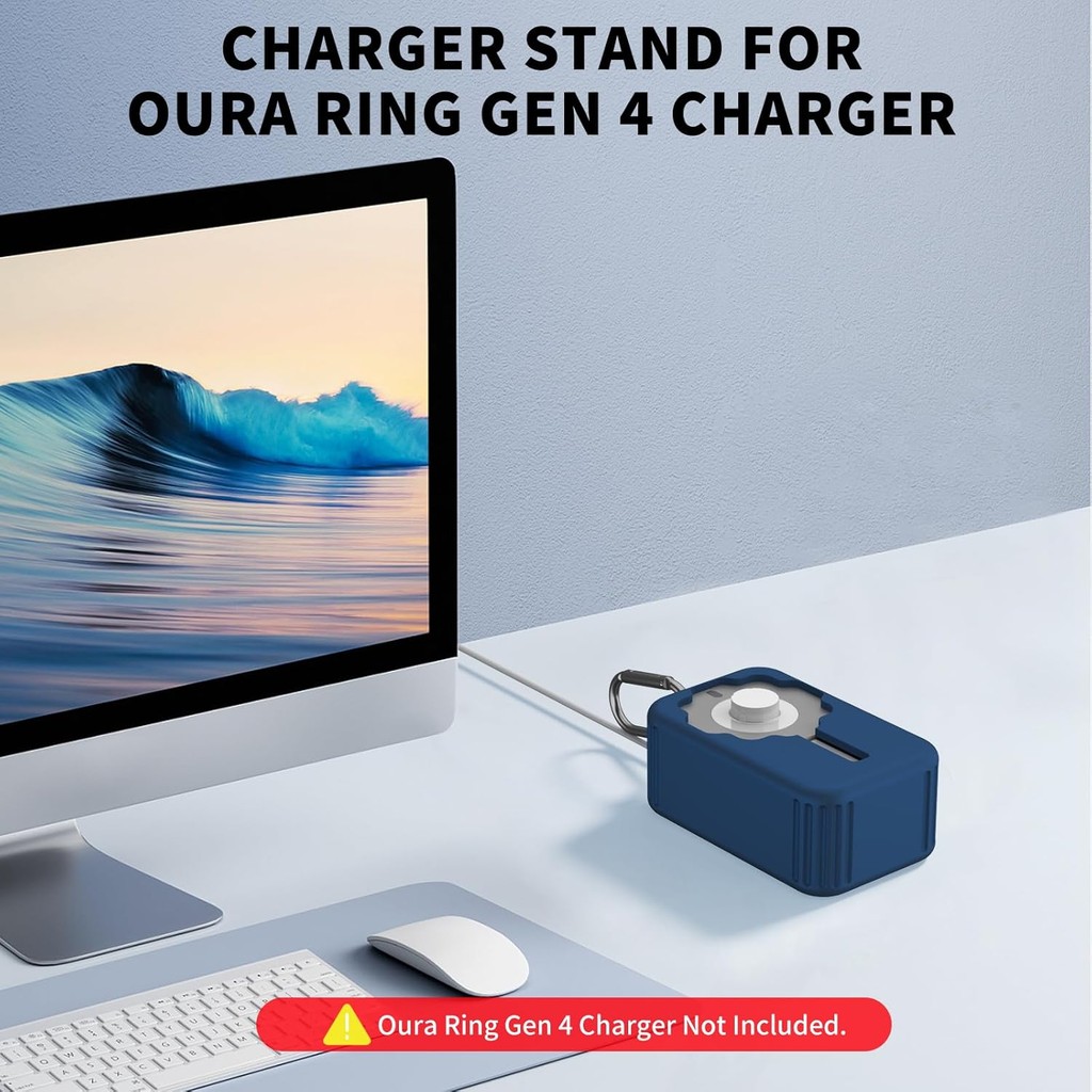 ฝาครอบป้องกันเครื่องชาร์จซิลิโคนสําหรับ Oura Ring 4 Charger,Case Cover เข้ากันได้กับเครื่องชาร์จ Our