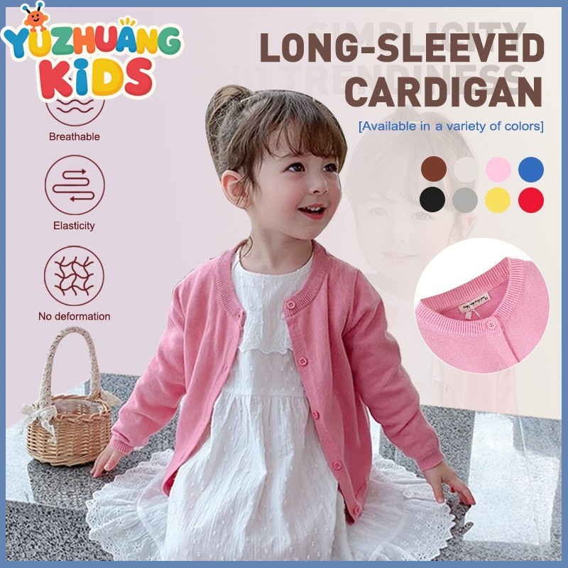 [กรุงเทพฯ จัดส่ง] แจ็คเก็ตแฟชั่นเด็กสีเรียบ แขนยาว เหมาะสำหรับวันอากาศเย็นของสาวๆ