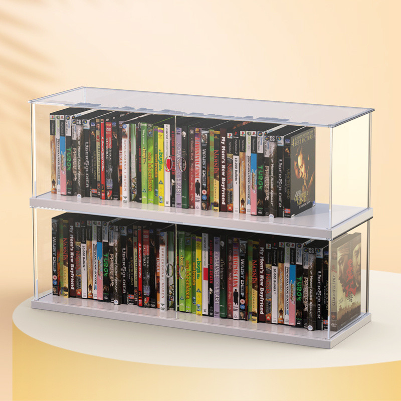 CD Rack โปร่งใส Creative กล่องแสดง DVD CD Video Rack CD Locker กล่องอะคริลิค Rack R7PO