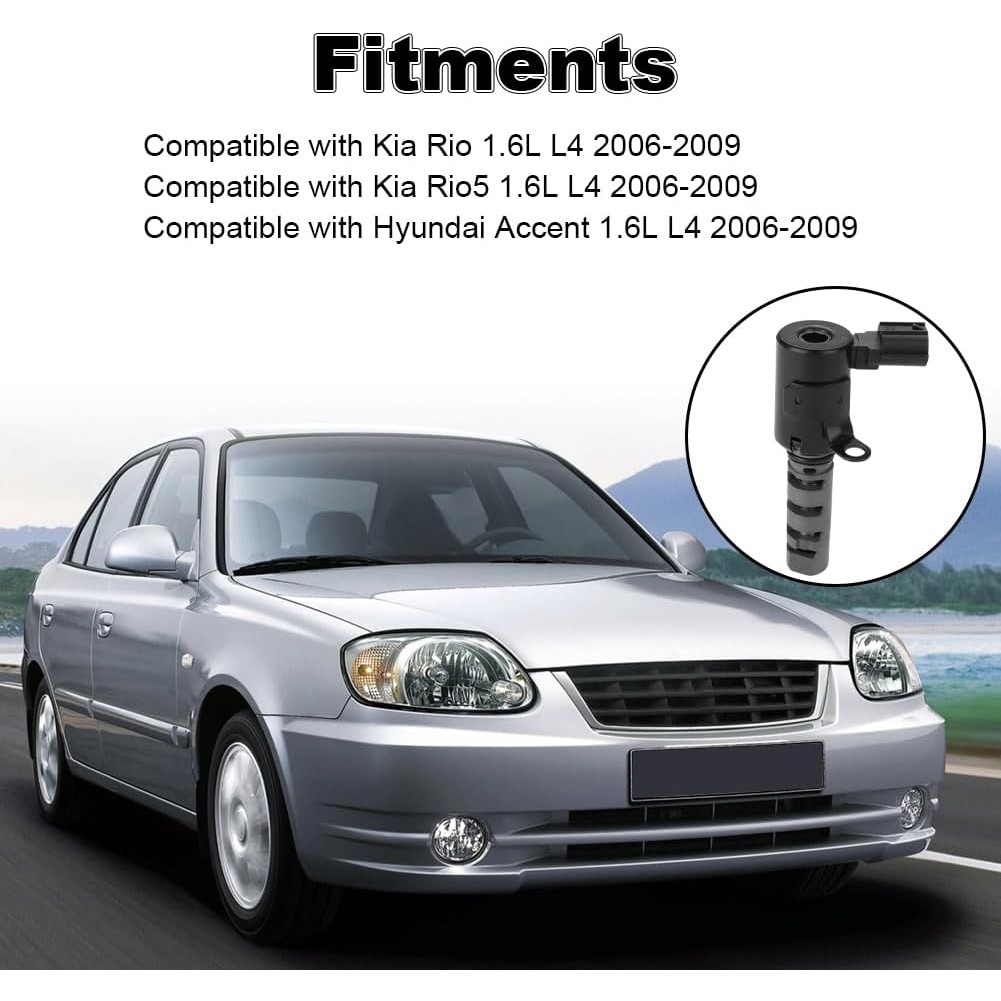 เครื่องยนต์วาล์วตัวแปร Timing VVT Solenoid ใช้งานร่วมกับ 2006-2009 Hyundai Accent Kia Rio5 1.6L L4 ส