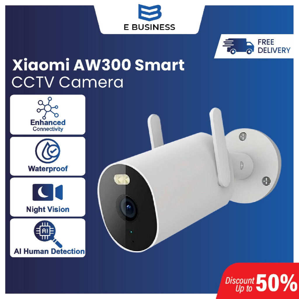 ธุรกิจ Xiaomi กล้องกลางแจ้ง AW300 1296P IP66 กล้องรักษาความปลอดภัยกันน้ํา WiFi Mijia 2K Night Vision