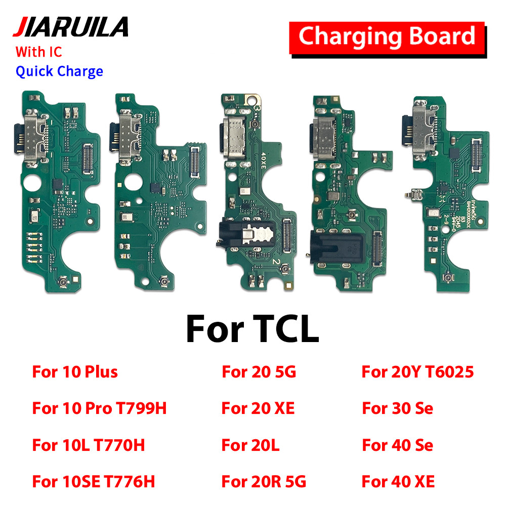 แท่นชาร์จ USB Connector พอร์ต Flex Cable สําหรับ TCL 10 5G / 10L / 10 Plus / 10 20 Pro/Plus 20Y/ 20 Xe /20L 20R 5G/ 30 40 Se 40 XE