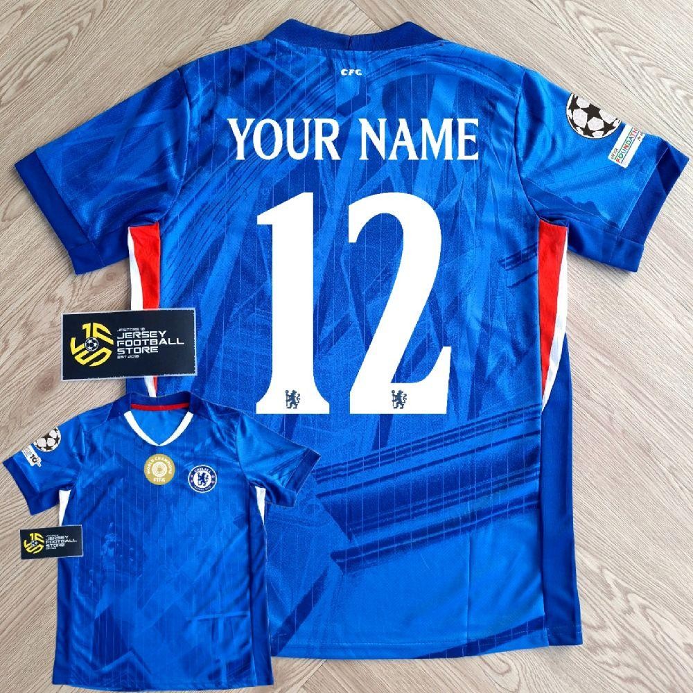 Chl Home Football Jersey Full Patch Nameset UCL FANS VERSION 2025 2026 คุณภาพระดับพรีเมียม