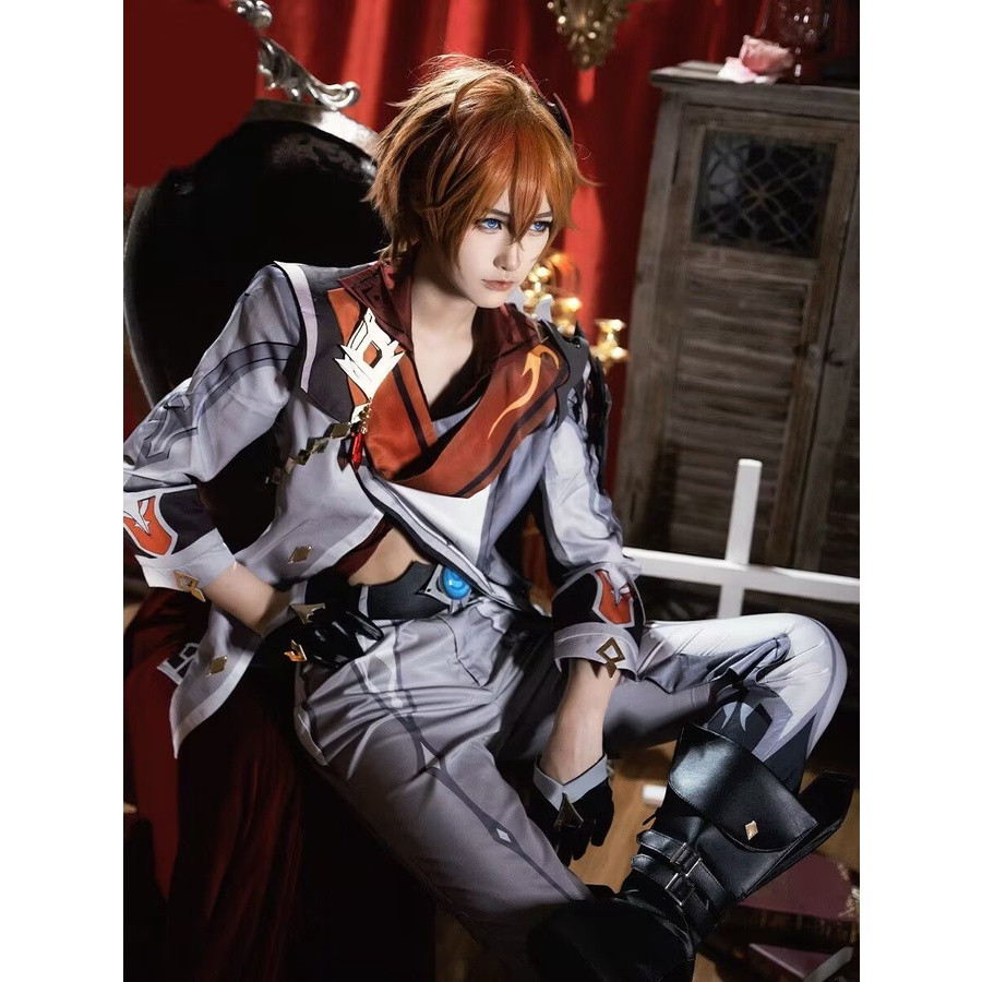 Genshin impact Fatui Tartaglia คอสเพลย์เครื่องแต่งกายฮาโลวีน Carnival Party ชุดหญิงฮาโลวีนเครื่องแต่