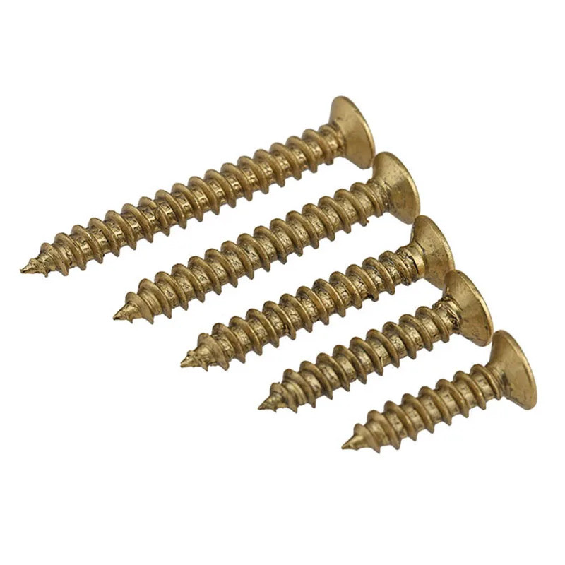 M3 M3.5 M4 M5 Copper Self-tapping Screws Brass Countersunk Phillips Tapping Screws Brass Golden Scre