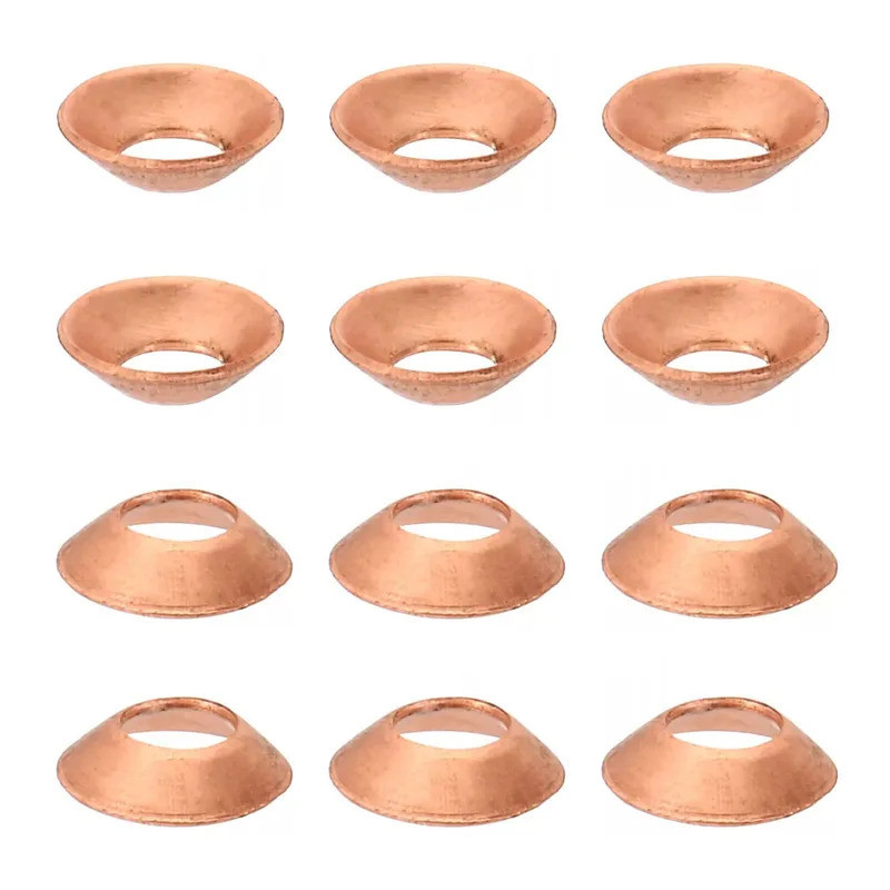 12PCS ทองแดง Flare ปะเก็นซีล 1/4 "3/8" 1/2" 5/8" 3/4" SAE 45° ฟิตติ้ง