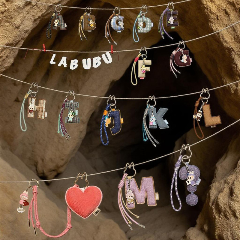 [แกะกล่อง] POPMART LABUBU Heart Bottom Code Series Letter Pendant Figure Toy Mystery Box Gift