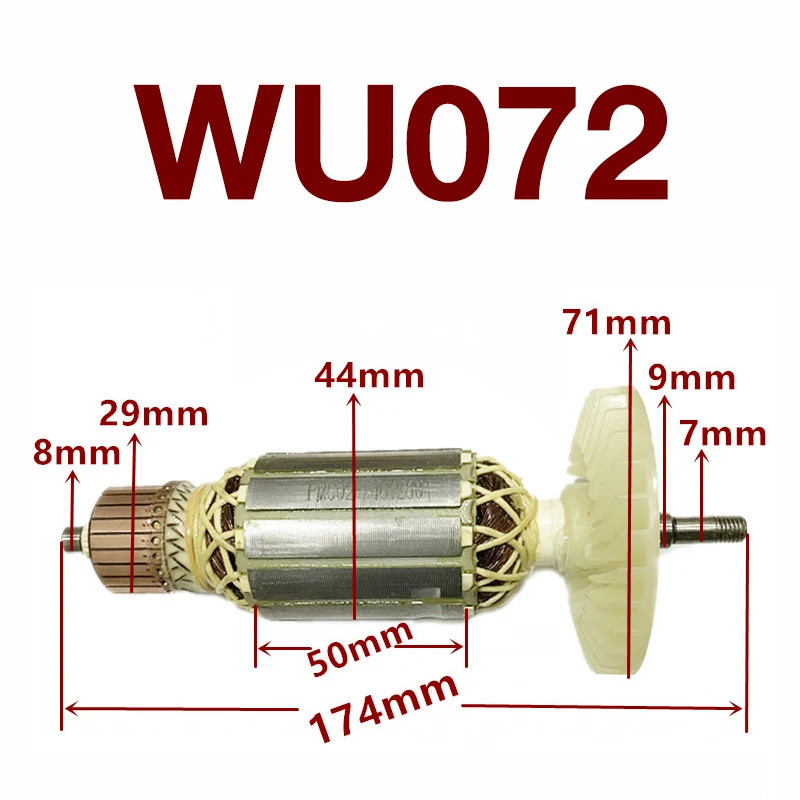 AC220-240V Skylark โรเตอร์อะไหล่สําหรับ Worx WU072 Skylark โรเตอร์ Armature Anchor อะไหล่ทดแทน