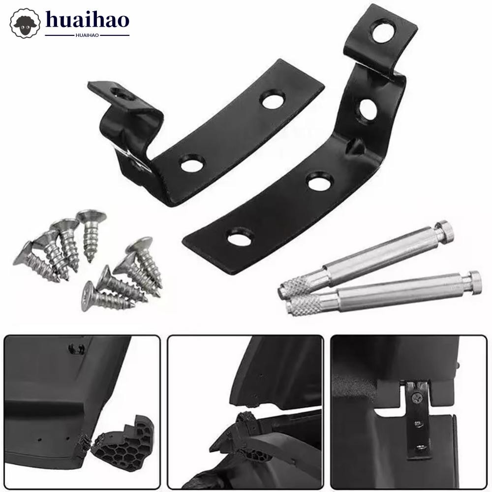 HUAIHAO 2 ชิ้นถุงมือกล่องฝาปิดบานพับ Snapped ซ่อม Fix Kit วงเล็บเหล็กสีดําสําหรับ Audi A4 S4 RS4 B6 