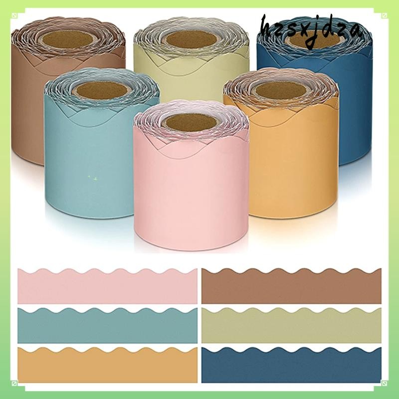 1 ชุด 196.8 Ft สีห้องเรียนชายแดนสําหรับ Bulletin Board Scalloped Bulletin Board สําหรับห้องเรียน Bul