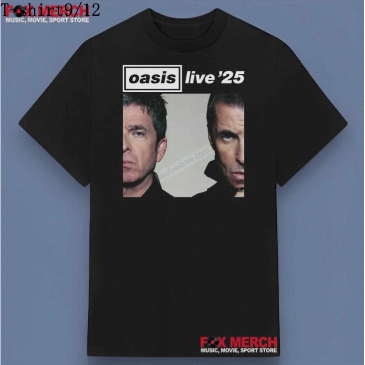 เสื้อยืดโปสเตอร์ Oasis Live 25 Dublin พร้อมจัดส่งทันที