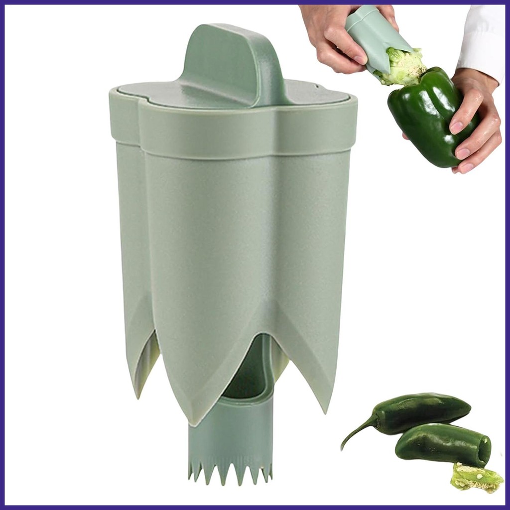 Pepper Corer Remover เครื่องมือ Jalapeno Green Pepper Corer สําหรับ BBQ 2 in 1 ครัวเรือน Pepper Remo
